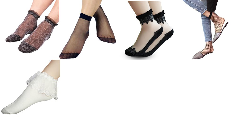 women short lace socks